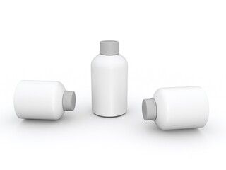 3d bottle mockup on white background