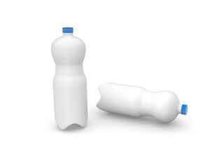 3d bottle mockup on white background