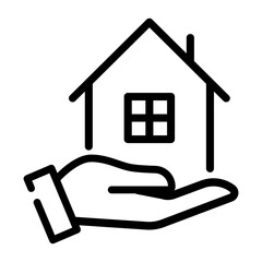 Pixel perfect home investment line icon