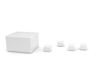 3D box on white background