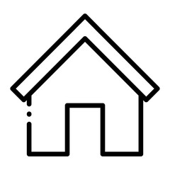 Pixel perfect thin minimal home house line icon