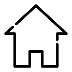 Pixel perfect thin minimal home house line icon