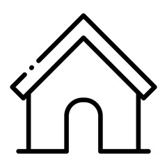 Pixel perfect thin minimal home house line icon