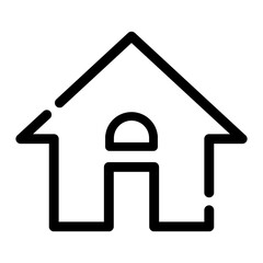 Fototapeta premium Pixel perfect thin minimal home house line icon