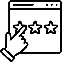 line icon for rating