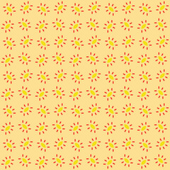 Vector seamless pattern texture background with geometric shapes, colored in yellow, red colors.