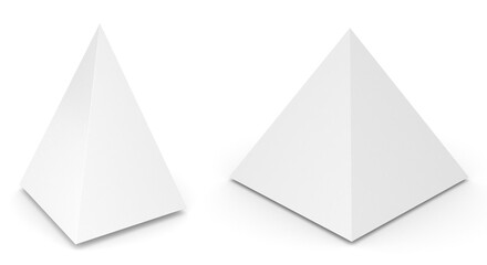 3d pyramid on white background