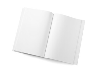 Blank magazine on white background