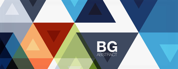 Mosaic triangle pattern abstract background for cover, banner, flyer and poster and other template