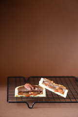 chocolate cake on table