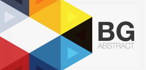 Mosaic triangle pattern abstract background for cover, banner, flyer and poster and other template