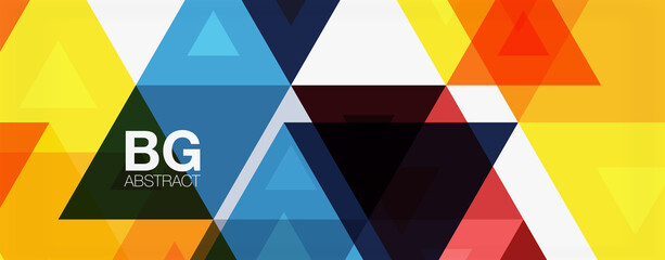 Mosaic triangle pattern abstract background for cover, banner, flyer and poster and other template