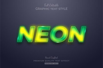 Gradient Neon Editable Text Style Effect Premium