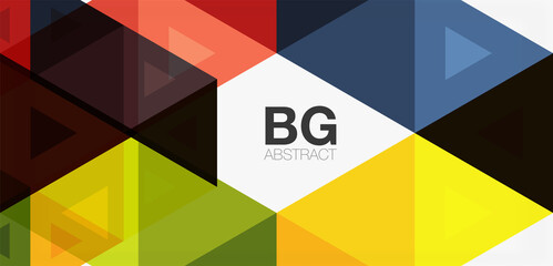 Mosaic triangle pattern abstract background for cover, banner, flyer and poster and other template