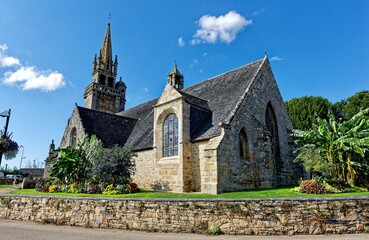 Fototapeta premium Enclos Paroissial, église Notre-Dame de Ploujean , Morlaix, Finistère, Bretagne, France 