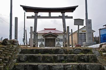 厳寒の江差・檜山神社