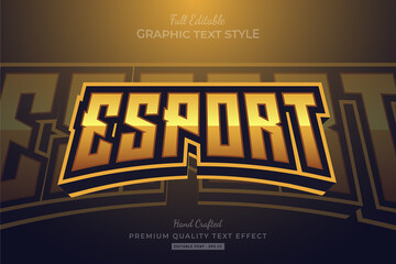 Esport Gold Editable Premium Text Style Effect © Dark Anchor