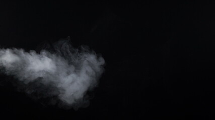Video of cloudy smoke of cigarette on black background
