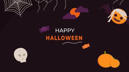 halloween background with pumpkin