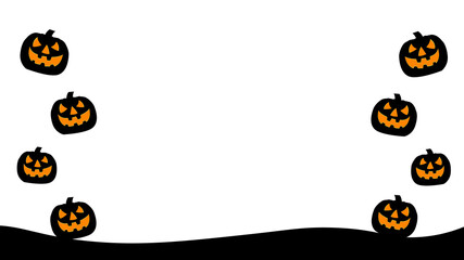 Scary halloween pumpkins background image