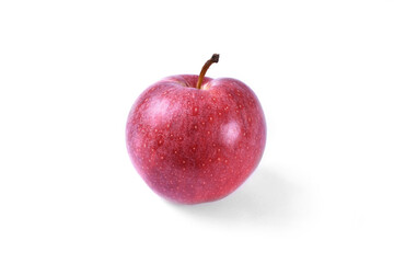 Red fresh apple on white background