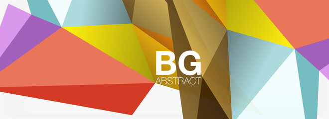 3d mosaic abstract backgrounds, low poly shape geometric design