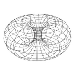 Torus Topology Circle Geometry Mathematics on white background. - 384698137