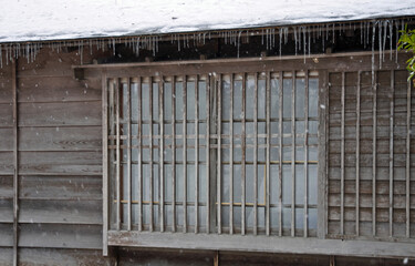 厳寒の江差・旧関川家別荘