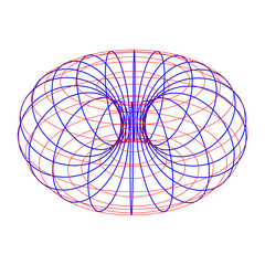 Torus Topology Circle Geometry Mathematics on white background. - 384698184