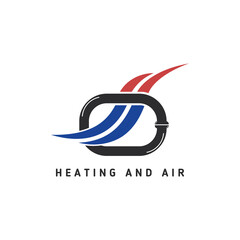Vector of HVAC logo with pipe symbol design eps format, suitable for your design needs, logo, illustration, animation, etc.