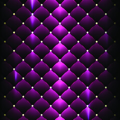 Shiny Purple Luxury Sofa Surface Background With Shiny Polkadot Pattern