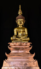 Buddhism statue ,Buddhism religion on black background.