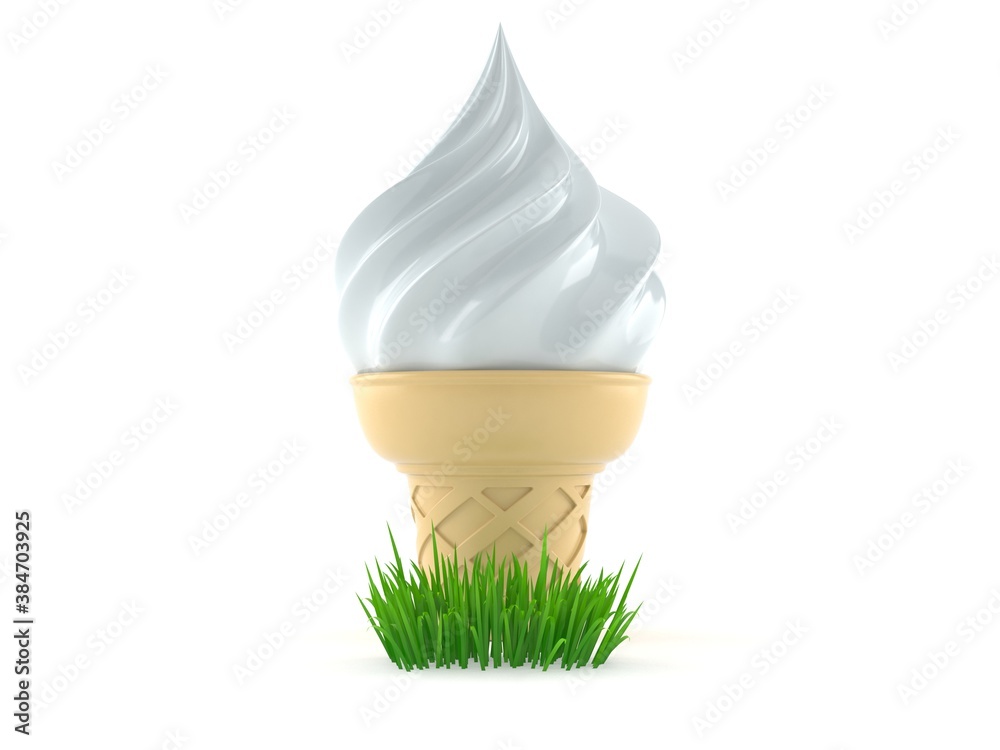 Wall mural ice cream on grass