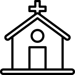 line icon for church
