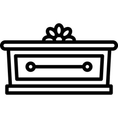 line icon for coffin