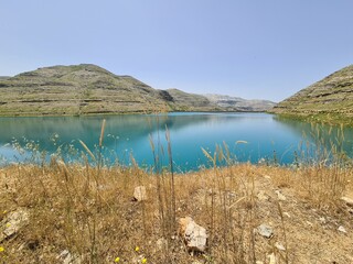 lake and mountains