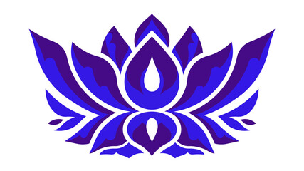 Lotus Water Lily. Beautiful lotus flower symbol template. Good for spa, yoga center, beauty salon and medicine logo designs. Esoteric mystic sign. Abstract flower.