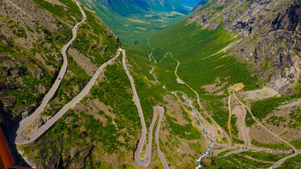 Trollstigen mountain road in Norway