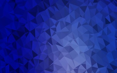 Fototapeta premium Dark BLUE vector blurry triangle texture.