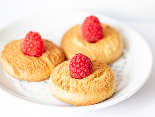 Cookies with a raspberry