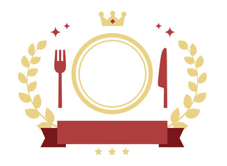 Gourmet ranking material with a simple laurel and ribbon title