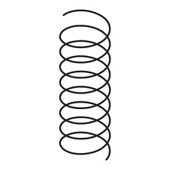  various shaped metal springs tapering. coil spring on white background 
