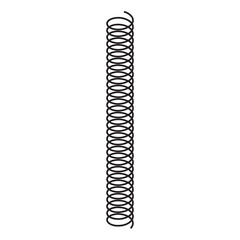  various shaped metal springs tapering. coil spring on white background 
