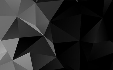 Dark Black vector abstract mosaic pattern.