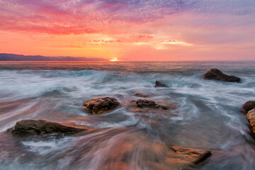 Fototapeta premium Sunset Ocean Surreal Sea
