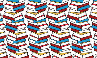 abstract stack of books pattern background vector design illustration