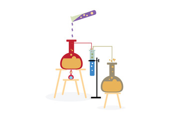 set of laboratory equipment vector design illustration