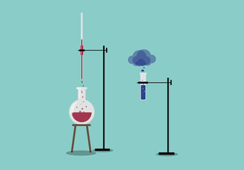 chemical experiment vector design illustration