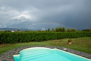 Regenbogen in der Toskana