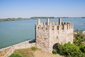 Smederevo Fortress. Medieval fortified city. Located on the right bank of the Danube river. Smederevo, Serbia.